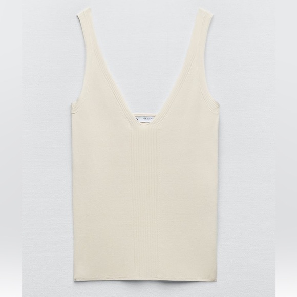 Zara NWT Light Peach/ Vanilla Tank - Picture 1 of 4